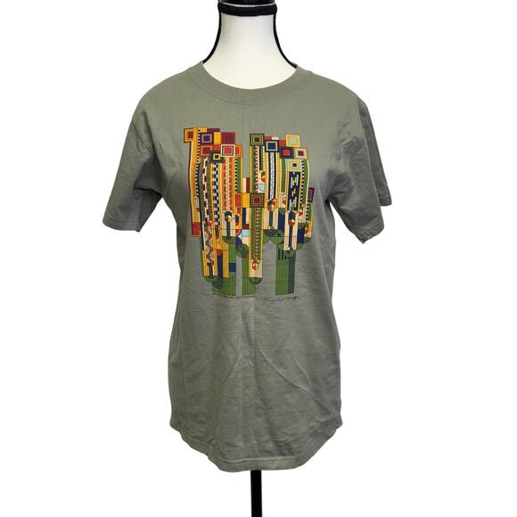 Frank Lloyd Wright Collection Saguaro Cactus Flowers T-Shirt Small - Picture 1 of 8